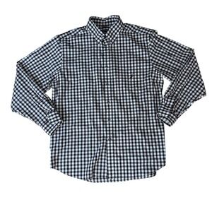 Nautica Mens XL Wrinkle Resistant Ginghamā Check Button Down Shirt Red White